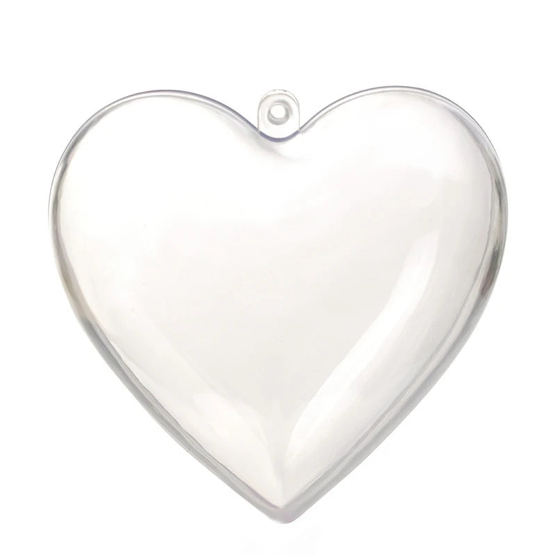 Heart Shape Clear Plastic Craft Ball