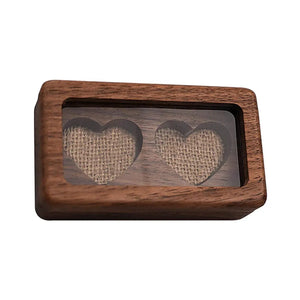 Heart Shape Wedding Ring Box Romantic Jewelry Display Organizer