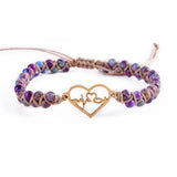 Heart Shape Wrap Bracelet Natural Stone Statement Vegan Bracelet