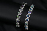 Zircon Bracelet S925 Sterling Silver Platinum Bangle Gift Bride Wedding