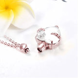 Heart 12 Birthstone Memorial Ashes Pendant Cremation Jewelry - Flannel Bag
