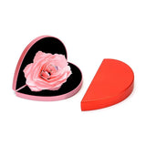 Heart Shaped 3D Rose Rotating Ring Box Proposal Ring Box Pink Red