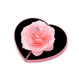 Heart Shaped 3D Rose Rotating Ring Box Proposal Ring Box Pink Red