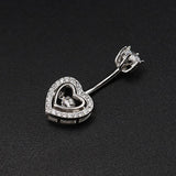 Heart Shaped 925 Sterling Silver Belly Button Piercing Love Gift For Women