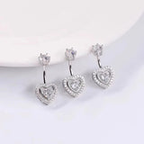 Heart Shaped 925 Sterling Silver Belly Button Piercing Love Gift For Women