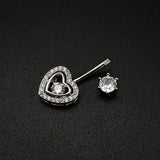 Heart Shaped 925 Sterling Silver Belly Button Piercing Love Gift For Women