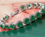 Heart CZ Tennis Bracelet with Zircons