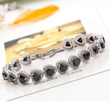 Heart CZ Tennis Bracelet with Zircons