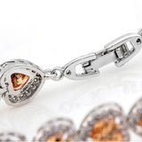 Heart CZ Tennis Bracelet with Zircons