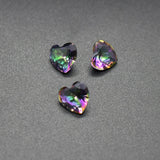 Rainbow CZ Heart Shape Loose Gemstone for Jewelry Making
