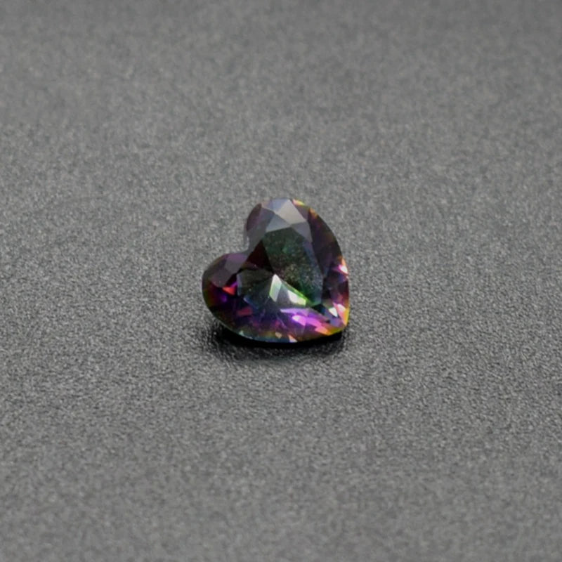 Rainbow CZ Heart Shape Loose Gemstone for Jewelry Making