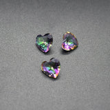 Rainbow CZ Heart Shape Loose Gemstone for Jewelry Making