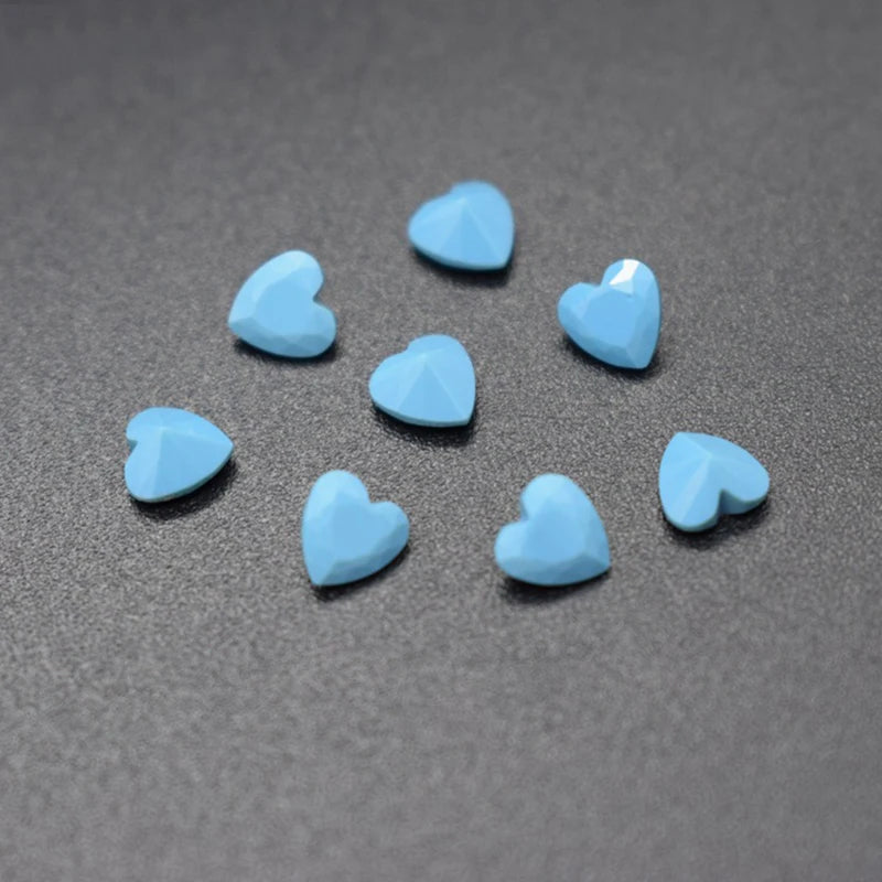 Heart CZ Loose Gemstone Turquoise for Jewelry Making