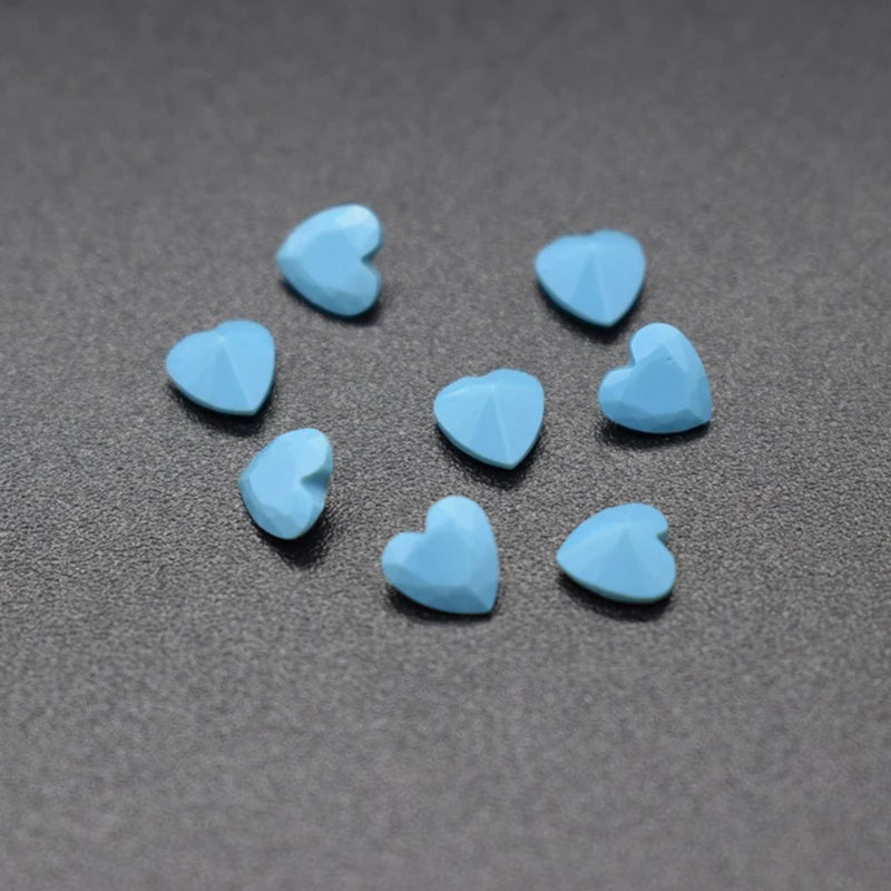Heart CZ Loose Gemstone Turquoise for Jewelry Making