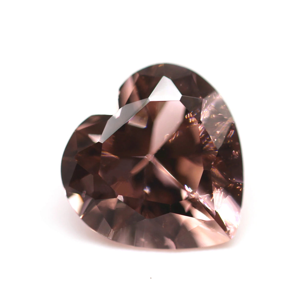 Heart Shape CZ Gemstone Synthetic Morganite Pink