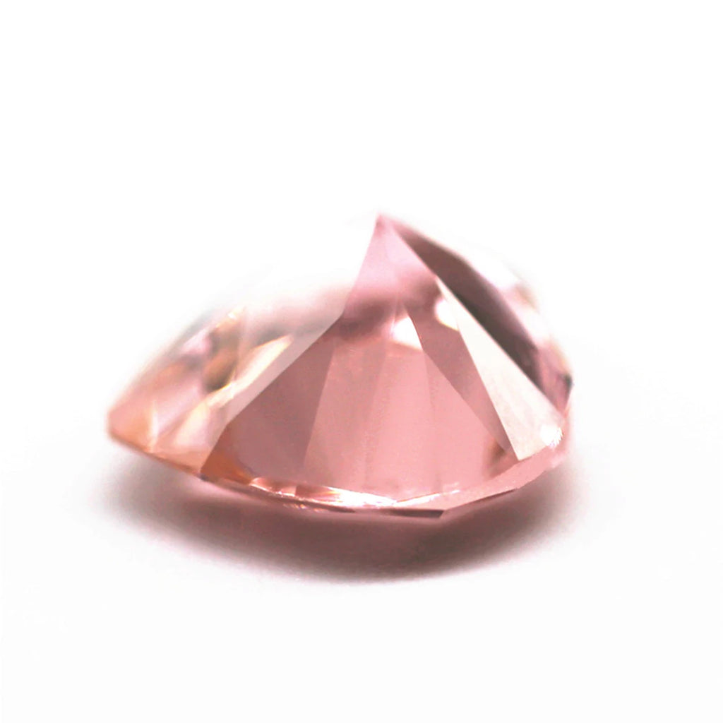 Heart Shape CZ Gemstone Synthetic Morganite Pink