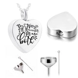 Heart-Shaped Cremation Jewelry, Aluminum Urn, Stainless Steel Ashes Memorial