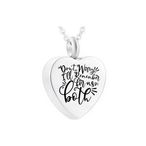 Heart-Shaped Cremation Jewelry, Aluminum Urn, Stainless Steel Ashes Memorial