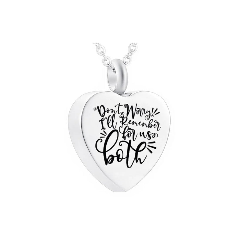 Heart-Shaped Cremation Jewelry, Aluminum Urn, Stainless Steel Ashes Memorial