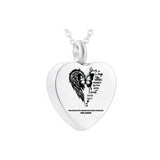 Heart Shaped Cremation Jewelry Butterfly Angel Wing Necklace