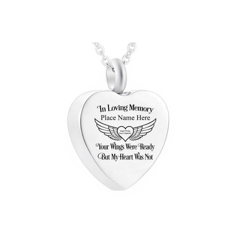 Heart Shaped Cremation Jewelry Stainless Steel Pet Urn Necklace