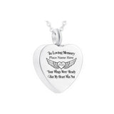 Heart Shaped Cremation Jewelry Stainless Steel Pet Urn Necklace