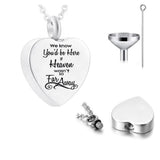 Heart Cremation Jewelry Stainless Steel Urn Necklace Small Mini Ashes Memorial