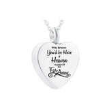 Heart Cremation Jewelry Stainless Steel Urn Necklace Small Mini Ashes Memorial