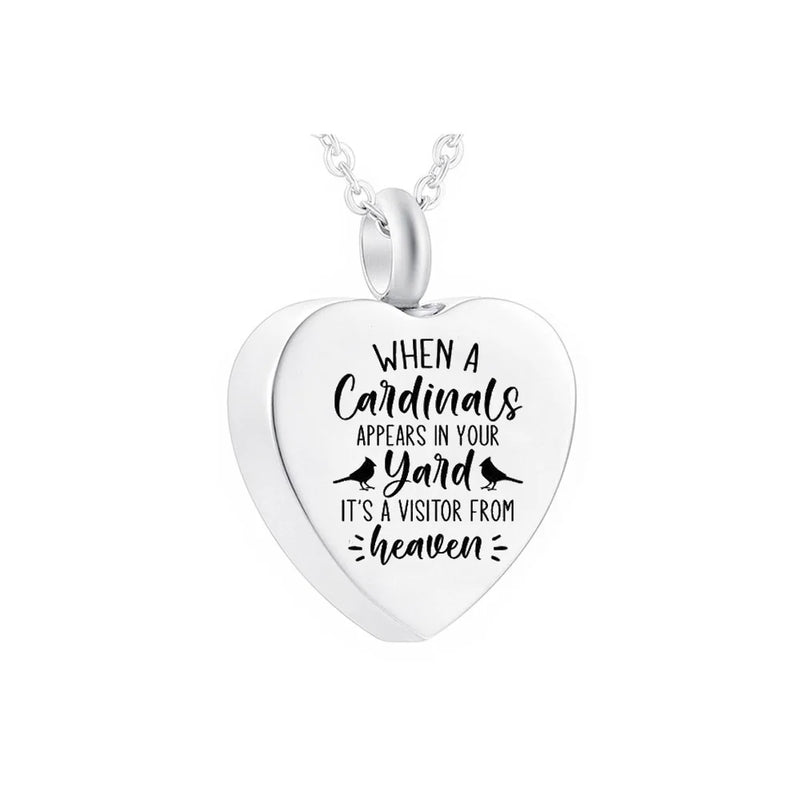 Heart-Shaped Stainless Steel Cremation Urn Mini Ashes Souvenir