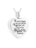 Heart-Shaped Cremation Urn Pendant Stainless Steel Necklace