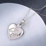 Heart-Shaped Knot Urn Necklace For Ashes Cremation Pendant Memorial Jewelry
