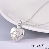 Heart-Shaped Knot Urn Necklace For Ashes Cremation Pendant Memorial Jewelry