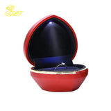 LED Light Ring Pendant Box Heart Shape Proposal Jewelry Display