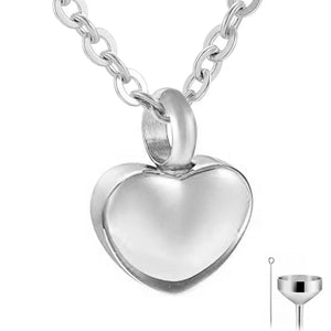 Heart Shaped Memorial Urns Necklace Stainless Steel Urn Jewelry