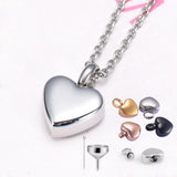 Heart Shaped Memorial Urns Necklace Stainless Steel Urn Jewelry