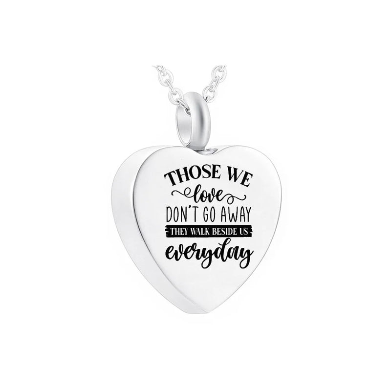 Heart Pendant Cremation Jewelry Stainless Steel Urn Pet Ashes Souvenir