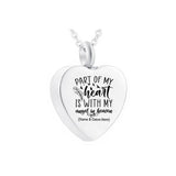 Heart Pendant Cremation Jewelry Stainless Steel Urn Pet Ashes Souvenir