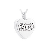 Heart-Shaped Pendant Cremation Jewelry Stainless Steel Urn Pendant