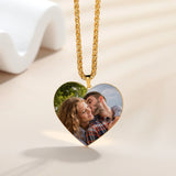 Heart Shaped Photo Pendant Necklace Stainless Steel Jewelry