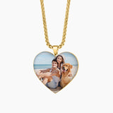 Heart Shaped Photo Pendant Necklace Stainless Steel Jewelry