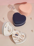 Heart-Shaped Pu Leather Jewelry Storage Box