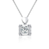 Heart Shape Moissanite Pendant Necklace - S925 Sterling Silver