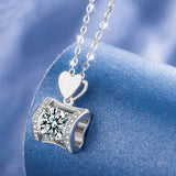 Heart Shape Moissanite Pendant Necklace - S925 Sterling Silver