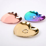 Heart Shaped Stainless Steel Jewelry Organizer Display Tray
