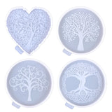 Heart Tree of Life Resin Mould for DIY Coaster Cup Mats Silicone Mold