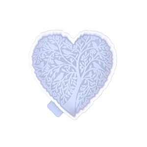 Heart Tree of Life Resin Mould for DIY Coaster Cup Mats Silicone Mold