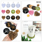 Heart Tree of Life Resin Mould for DIY Coaster Cup Mats Silicone Mold