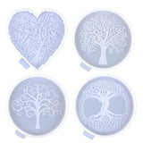 Heart Tree of Life Resin Mould for DIY Coaster Cup Mats Silicone Mold