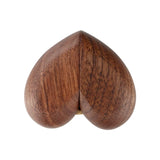 Heart Shaped Walnut Wood Ring Box for Proposal Engagement
