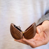 Heart Shaped Walnut Wood Ring Box for Proposal Engagement